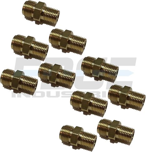 3/8" NPSM to 1/4" Male NPTF Brass Fitting Connector Fuel/AIR/Water/Oil/Gas/WOG (Qty 01) in Saudi Arabia