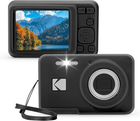 علبة كاميرا السيليكون متوافقة مع كاميرا Kodak Pixpro FZ55 الرقمية ، وغطاء سيليكون رفيع خفيف الوزن (وردي) in Saudi Arabia