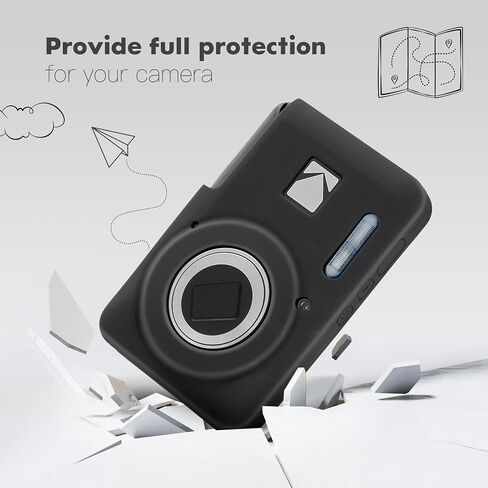 علبة كاميرا السيليكون متوافقة مع كاميرا Kodak Pixpro FZ55 الرقمية ، وغطاء سيليكون رفيع خفيف الوزن (وردي) in Saudi Arabia