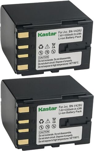 Kastar BN-V428 Battery 1-Pack Replacement for JVC GR-D32US, GR-D33, GR-D33US, GR-D34, GR-D34US, GR-D40, GR-D43, GR-D47, GR-D50, GR-D51, GR-D53, GR-D54, GR-D60, GR-D61, GR-D63, GR-D65 Camera in Kuwait