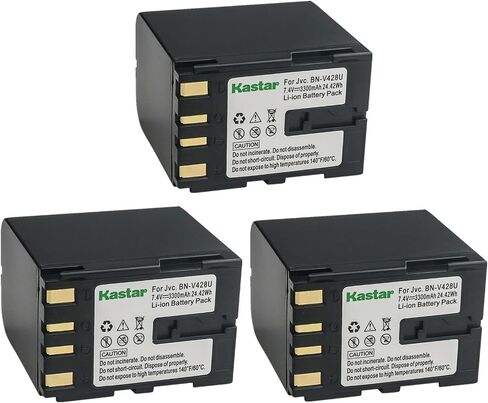 Kastar BN-V428 Battery 1-Pack Replacement for JVC GR-D32US, GR-D33, GR-D33US, GR-D34, GR-D34US, GR-D40, GR-D43, GR-D47, GR-D50, GR-D51, GR-D53, GR-D54, GR-D60, GR-D61, GR-D63, GR-D65 Camera in Kuwait