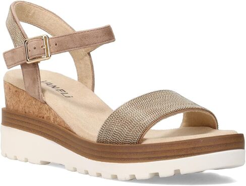 Vaneli Womens Cedra Metallic Rhinestone Sandals غير الرسمي غير الرسمي منتصف الكعب 2-3 " - بني in Kuwait