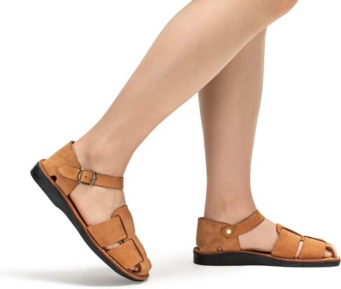 Gemma - Leather Adjustable Strap Sandal - Womens Sandals in Saudi Arabia