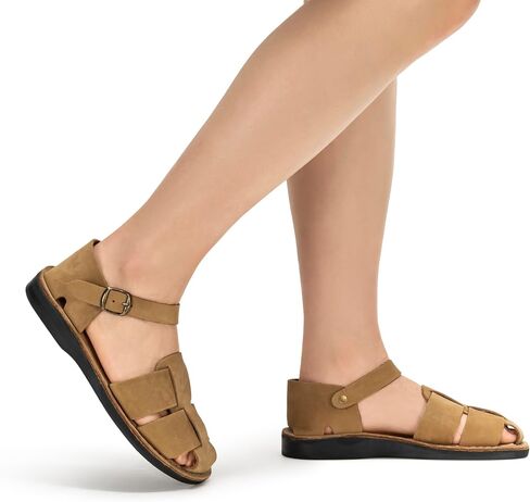 Gemma - Leather Adjustable Strap Sandal - Womens Sandals in Saudi Arabia