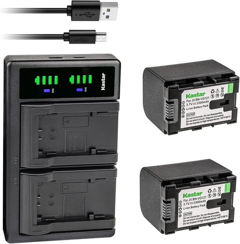 Kastar 1-Pack Battery and LTD2 USB Charger Replacement for JVC GZ-MS230AUS GZ-MS230BEU GZ-MS230BU GZ-MS230BUC GZ-MS230BUS GZ-MS230RU GZ-MS230RUC GZ-MS230RUS GZ-MS230U GZ-MS237-S GZ-MS240 GZ-MS240AUS in Kuwait