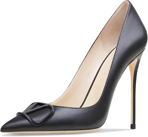 Women's Pointed Toe Shallow Mouth Sexy Square Buckle Rhinestones 10cm Stiletto Heels Slip-on Wedding Party Banquet Big Size Shoes in Kuwait