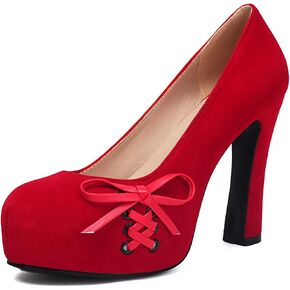 Elerhythm Women's Mary Jane مغلق أخمص القدمين الأنيقة المضخات الشرير القوطية