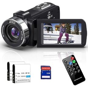 HD 4K Camcorder 18x Camera Digital Video مع وحدة تحكم IR