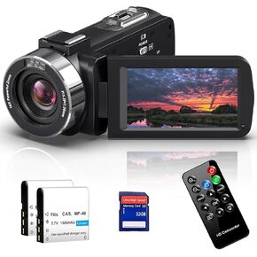3.0 Inch IPS Screen Vlogging Camera Recorder with Lens Cover