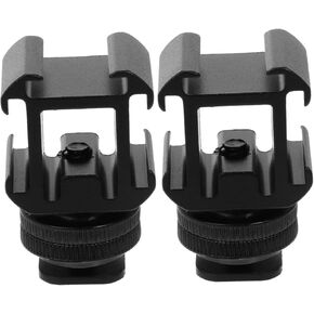 Uonlytech 2sets Hot Shoe Mount Adapter for Cameras Versatile Connector for Microphones Lights and Flash Easy to Install Photography Supplies for Vlogging and Events