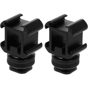 Hot Shoe Base Kit 3-Head Mount Adapter for Camera Universal Hot Shoe Mount Foot