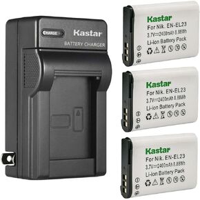 Kastar AC Wall Battery Charger Replacement for Nikon EN-EL23 ENEL23 Battery, Nikon MH-67 MH-67P Charger, Nikon Coolpix B700, Coolpix P600, Coolpix P610, Coolpix P610s, Coolpix P900