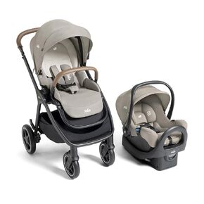 Kava and Rue Travel System - 3-in-1 Stroller, Lightweight Infant Car Seat & Anti-Rebound Base, All-Wheel Suspension, Reversible Seat (Dove)