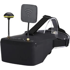 EV800D FPV Goggles with DVR - 5.8G 40CH 5 Inch Screen Build in Antenna Battery for Analog FPV Camera and Transmitter FPV Drone RC Car Airplane Hobby