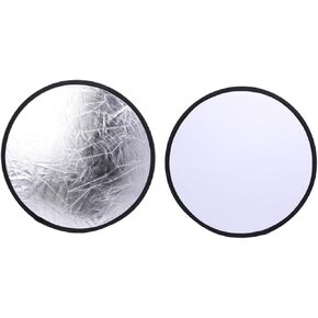 Uonlytech 2pcs Round Photography Reflector Light Dual-Sided Softening Panel for Outdoor and Studio Use for Macro -Life Photography