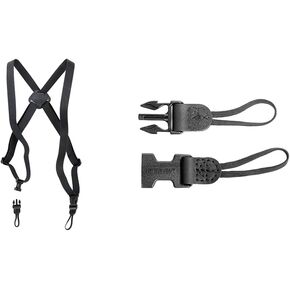 OP/TECH USA Bino/Cam Harness - Self-Adjusting Harness with Quick Disconnects - Elastic & USA 1301062 Uni-Loop - System Connectors