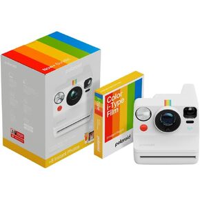 Polaroid Now+ Gen 3 Instant Camera, White + Color Film Pack (8 Photos)