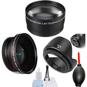 عدسة زاوية عريضة 46 مم مع عدسة ماكرو + 2.2x Telephoto + عدسة عدسة ، لتصميم Blackmagic Micro Studio Camera 4K G2 مع عدسة Lumix