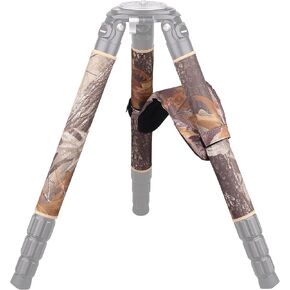 INNOREL Tripod Leg Covers TS40M (Set of 4) Universal Tripod Protective Sleeves and Shoulder Pad Neoprene Chloroprene Rubber Wrap Removable Anti-Skid Waterproof Brown Camouflage for 40mm Tube