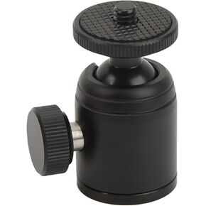 K18 Mini Ball Head | 360° Rotating Phone Mount for Live Streaming/Selfie Stick/Tripod | Aluminum Alloy, 1/4 Screw, 63g Lightweight