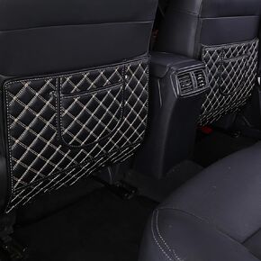 2 Pcs Car Seat Kick Mats Back Seat Protector for Infiniti Essence Etherea Emerg-e Q Inspiration QX Inspiration Vision Qe,Car Leather Kick Mats,Car Seat Back Protection Pad,Anti-Kick Scratch Resistant