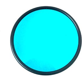 Multiple Sizes 77mm Round Mounted Camera Infrared Cut-Off Filter QB21 BG38 Light Blue Optical Glass(62mm)