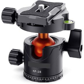 K&F Tripod Ball Head 360° Rotation Panoramic 1/4" to 3/8" Srew Adapters BallHead for Tripod Monopod Camera(10kg Load B)