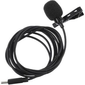 Yardwe Lavalier Microphone Type-c Omnidirectional Recording Mic for Interviews Streaming Conferences Play Design Portable Clip Lapel Audio Transmission