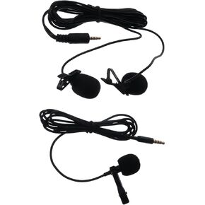 Yardwe 2sets Clip Lavalier Microphone Hands Omnidirectional Mic for Vlogging Streaming and Gaming Noise Reduction Technology High Sound Quality Easy Attachment
