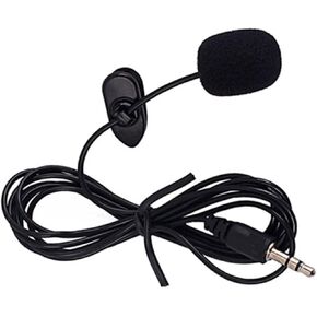 Yardwe Mini Portable Clip Microphone for Smartphones Tablets and Computers Jack for Interviews Live Streaming and Lectures Black Lavalier Microphone
