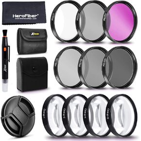 Filters for Canon EOS Rebel | 58MM Lens Attachments & Filters Accessory Bundle Kit for T8i T7 T7i T6i T6S T6 T5i T5 T3i SL3 SL2 SL1 EOS 90D 80D 77D 70D 9000D 800D 760D 7D DSLR Camera