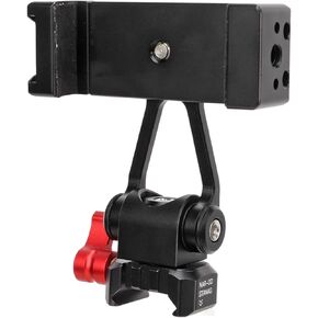 ANGGREK Mobile Phone Clamp Holder, Phone Holder 1/4 Inch Screw Hole Made of Anodized Aluminum Alloy for Photo Equipment