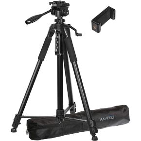 Ravelli AVTH 72" Light Weight Aluminum Video Tripod with Bag Includes Universal Smartphone Mount
