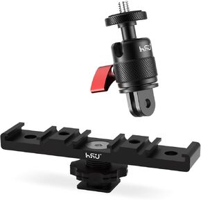 HSU 360 Degree Rotation Camera Tripod Mount and Cold Shoe Mount Bracket