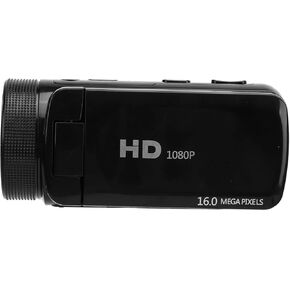 Yunseity Video Camera Camcorder, 16MP 1080P Digital Camera for Photography, 180° Flip Screen, 16X Digital Zoom, Vlogging Camera with External Microphone, 0.45X Wide Angle Lens (US Plug)