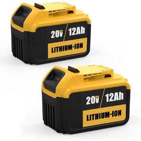 2Pack 12Ah Replacement for Dewalt 20V Max Battery - Compatible with Dewalt Battery Cordless Power Tools with LED Indicator DCB205-2 DCB206-2 DCB200 DCB204 DCB203