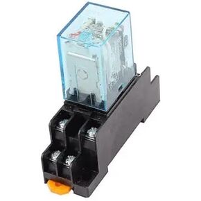 MY2NJ AC 6V Coil 8Pin DPDT Electromagnetic Power Relay w Socket Base