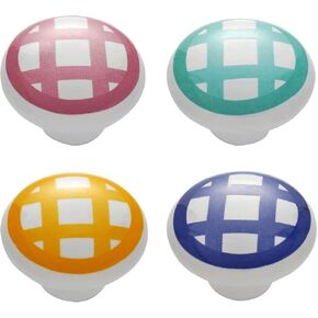 Cartoon Ceramic Knobs,Cute Drawer Handle,Set Of 4 Cabinet Handles Knobs,Ceramic Drawer Pull Hardware,Kids Dresser Knobs,Door Furniture Knobs For Kids Children Bedroom Home,Colorful Cabinet Door Knobs,