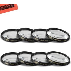 55mm and 58mm Close-Up Filter Set (+1, +2, +4 and +10 Diopters) Magnification Kit for Nikon D5600, D3400 DSLR Camera with Nikon 18-55mm f/3.5-5.6G VR AF-P DX and Nikon 70-300mm f/4.5-6.3G ED