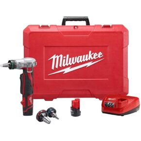 MilwaukeeTool 2474-22 M12 Cordless PEX Expander Kit — 2 Batteries