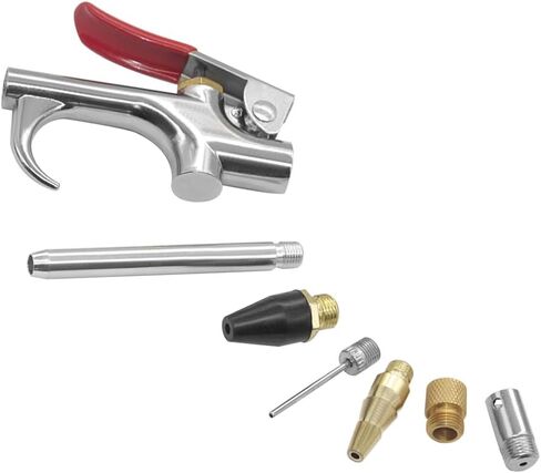 Air Blow Gun Kit Rubber Guard Nozzle,Air Blower Gun, Air Compressor Accessories Dust Cleaning Tool Pneumatic Tools (7 Pieces) in Saudi Arabia