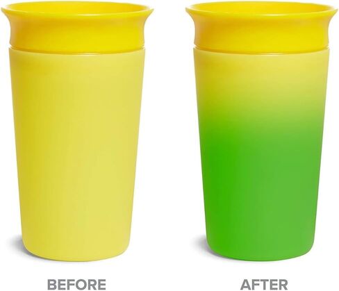 2 Miracle® 360° Color Changing Cup for Toddlers sippy cups, toddler cups spill proof with Dentist Recommended Spoutless Design, BPA-Free Kids Cups, Easy to Clean, 9oz, (Pink) in Saudi Arabia