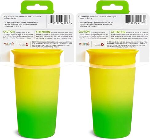 2 Miracle® 360° Color Changing Cup for Toddlers sippy cups, toddler cups spill proof with Dentist Recommended Spoutless Design, BPA-Free Kids Cups, Easy to Clean, 9oz, (Pink) in Saudi Arabia