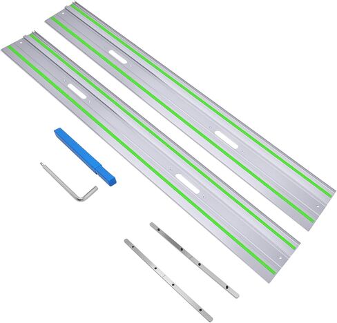 110 "دليل مجموعة السكك الحديدية لمهرجان TS-55/TS-75 مناشير المسار ， FS-1400/2 دليل السكك الحديدية 2x55" دليل سبائك الألومنيوم و 2 دليل موصلات السكك الحديدية لمشاريع الأعمال الخشبية in Kuwait