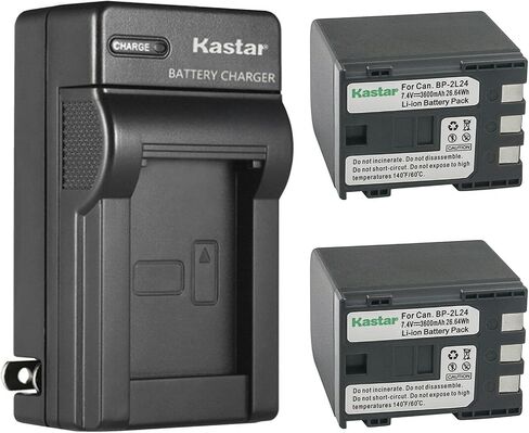 Kastar AC Wall Battery Charger Replacement for Canon VIXIA HF R100, R11, HG10, HV20, HV30, HV40, ZR100, ZR200, ZR300, ZR400, ZR500, ZR600, ZR700, ZR800 in Saudi Arabia