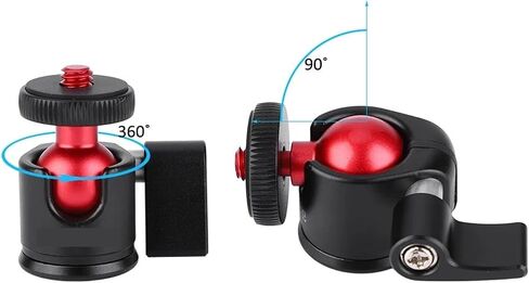 360 Degree Ball Head Metal 360 Degree Mi.ni Ball Head 1/4" Screw Mount for DSLR Camera Fill Light Mi.ni Ball Head in Saudi Arabia