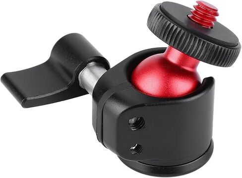 360 Degree Ball Head Metal 360 Degree Mi.ni Ball Head 1/4" Screw Mount for DSLR Camera Fill Light Mi.ni Ball Head in Saudi Arabia