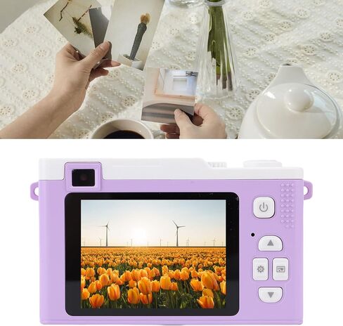 Bewinner 1080P Digital Camera for Photography, WiFi 48MP Vlogging Camera with LED Flash, 15x Digital Zoom Autofocus Compact Travel Cameras for Beginner (Purple) in Saudi Arabia