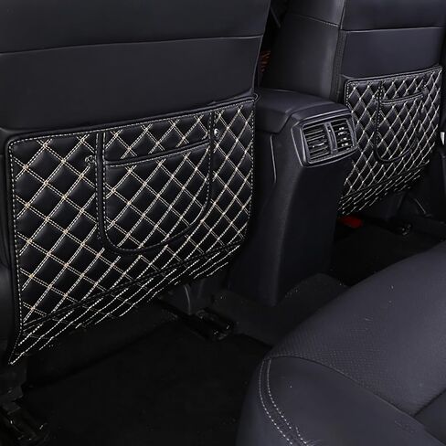 2 Pcs Car Seat Kick Mats Back Seat Protector for MINI Works F54 F55 F56 F57 F60, Car Leather Kick Mats,Car Seat Back Protection Pad,Anti-Kick Scratch Resistant, B Long-Black in Kuwait