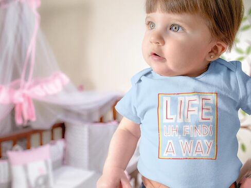 Pop Threads Life Uh Finds A Way Quote Funny Sarcastic Memes Infant Baby Boy Girl Bodysuit in Saudi Arabia